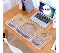 KDWJS Tappetino per mouse XXL Speed Gaming - 90x40 cm - XXL Mousepad - base antiscivolo - migliora la precisione e la velocità - Fontana marocchina piastrellata tipica della città di Rabat