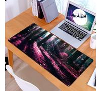 KDWJS Tappetino per mouse XXL Speed Gaming - 90x40 cm - XXL Mousepad - base antiscivolo - migliora la precisione e la velocità - Paesaggio fantastico. Misteriosa vecchia foresta