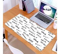 KDWJS Tappetino per mouse XXL Speed Gaming - 90x40 cm - XXL Mousepad - base antiscivolo - migliora la precisione e la velocità - Parole divertenti, parole bla bla scritte a mano, tema di discussione