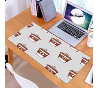 KDWJS Tappetino per mouse XXL Speed Gaming - 90x40 cm - XXL Mousepad - base antiscivolo - migliora la precisione e la velocità - Motivo senza soluzione di continuità con una tazza di caffè su sfondo