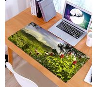 KDWJS Tappetino per mouse XXL Speed Gaming - 90x40 cm - XXL Mousepad - base antiscivolo - migliora la precisione e la velocità - Foresta, paesaggio rurale, campagna della Costa Rica, verde, accenti t