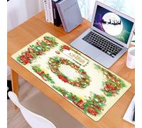 KDWJS Tappetino per mouse XXL Speed Gaming - 90x40 cm - XXL Mousepad - base antiscivolo - migliora la precisione e la velocità - Decorazioni natalizie, ghirlande e ornamenti con la lettera Buon Nata