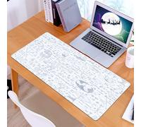 KDWJS Tappetino per mouse XXL Speed Gaming - 90x40 cm - XXL Mousepad - base antiscivolo - migliora la precisione e la velocità - Educazione matematica con figure, formule scritte a mano, esercizi, gr