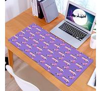 KDWJS Tappetino per mouse XXL Speed Gaming - 90x40 cm - XXL Mousepad - base antiscivolo - migliora la precisione e la velocità - Motocicletta, scooter vintage Deep Deck Girlie su Purple1