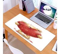 KDWJS Tappetino per mouse XXL Speed Gaming - 90x40 cm - XXL Mousepad - base antiscivolo - migliora la precisione e la velocità - Un orsacchiotto peloso che tiene in mano un grande cuore rosso che sim