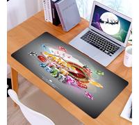 KDWJS Tappetino per mouse XXL Speed Gaming - 90x40 cm - XXL Mousepad - base antiscivolo - migliora la precisione e la velocità - Decorazioni per tornei di poker, benvenuto al casinò con fiches colora