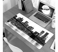 KDWJS Tappetino per mouse XXL Speed Gaming - 90x40 cm - XXL Mousepad - base antiscivolo - migliora la precisione e la velocità - Moderno, Ponte di Brooklyn Tramonto con Manhattan American New York Ci