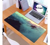 KDWJS Tappetino per mouse XXL Speed Gaming - 90x40 cm - XXL Mousepad - base antiscivolo - migliora la precisione e la velocità - Colline tra le grandi nubi cumuliformi Vista magica Montagne Tranquill