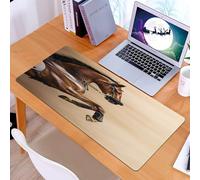 KDWJS Tappetino per mouse XXL Speed Gaming - 90x40 cm - XXL Mousepad - base antiscivolo - migliora la precisione e la velocità - cavalli, cavallo color castagna salta in hackamore forza vitale forza