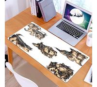 KDWJS Tappetino per mouse XXL Speed Gaming - 90x40 cm - XXL Mousepad - base antiscivolo - migliora la precisione e la velocità - Animali, cinque simpatici cuccioli descrivono la loro tenerezza in div