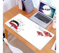 KDWJS Tappetino per mouse XXL Speed Gaming - 90x40 cm - XXL Mousepad - base antiscivolo - migliora la precisione e la velocità - Lanterna, geisha, con in mano un ventaglio giapponese, paesaggio