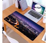 KDWJS Tappetino per mouse XXL Speed Gaming - 90x40 cm - XXL Mousepad - base antiscivolo - migliora la precisione e la velocità - Vista del centro di Los Angeles dalle colline di Hollywood.