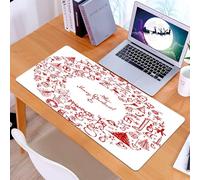 KDWJS Tappetino per mouse XXL Speed Gaming - 90x40 cm - XXL Mousepad - base antiscivolo - migliora la precisione e la velocità - Biglietto di auguri Buon Natale e Felice Anno Nuovo Illustrazione stoc