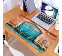 KDWJS Tappetino per mouse XXL Speed Gaming - 90x40 cm - XXL Mousepad - base antiscivolo - migliora la precisione e la velocità - Venezia, Antico Palazzo con Porta d'Ingresso Antica Città sull'Acqua S