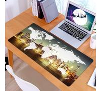 KDWJS Tappetino per mouse XXL Speed Gaming - 90x40 cm - XXL Mousepad - base antiscivolo - migliora la precisione e la velocità - Welt, Welt Cartografia globale Globalizzazione Terra Concetto internaz