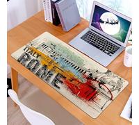 KDWJS Tappetino per mouse XXL Speed Gaming - 90x40 cm - XXL Mousepad - base antiscivolo - migliora la precisione e la velocità - Schizzi artistici romani, rappresentazioni creative dell'architettura