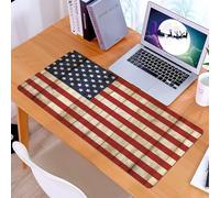 KDWJS Tappetino per mouse XXL Speed Gaming - 90x40 cm - XXL Mousepad - base antiscivolo - migliora la precisione e la velocità - Bandiera americana, esposizione strutturata di una bandiera americana