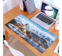 KDWJS Tappetino per mouse XXL Speed Gaming - 90x40 cm - XXL Mousepad - base antiscivolo - migliora la precisione e la velocità - Lago di Bled con la chiesa di Santa Maria Assunta sulla piccola isola;