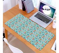 KDWJS Tappetino per mouse XXL Speed Gaming - 90x40 cm - XXL Mousepad - base antiscivolo - migliora la precisione e la velocità - Faro, faro con barca, nave e sagoma di animale (2)