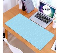 KDWJS Tappetino per mouse XXL Speed Gaming - 90x40 cm - XXL Mousepad - base antiscivolo - migliora la precisione e la velocità - Inverno, motivo di nevicata morbida con punti su sfondo blu