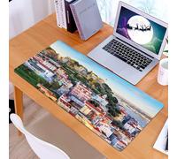 KDWJS Tappetino per mouse XXL Speed Gaming - 90x40 cm - XXL Mousepad - base antiscivolo - migliora la precisione e la velocità - Castello di Sao Jorge a Lisbona, Portogallo(1)