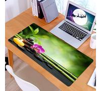 KDWJS Tappetino per mouse XXL Speed Gaming - 90x40 cm - XXL Mousepad - base antiscivolo - migliora la precisione e la velocità - Decorazioni per spa, steli di bambù e pietre chakra, elementi alternat