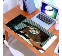 KDWJS Tappetino per mouse XXL Speed Gaming - 90x40 cm - XXL Mousepad - base antiscivolo - migliora la precisione e la velocità - Il segreto del costume da cane detective del Bulldog Sherlock Bulldog,