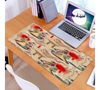 KDWJS Tappetino per mouse XXL Speed Gaming - 90x40 cm - XXL Mousepad - base antiscivolo - migliora la precisione e la velocità - Il design culturale giapponese, i complessi motivi ripetitivi mostrano