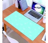 KDWJS Tappetino per mouse XXL Speed Gaming - 90x40 cm - XXL Mousepad - base antiscivolo - migliora la precisione e la velocità - Inverno, motivo di nevicata morbida con punti su blu1