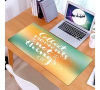 KDWJS Tappetino per mouse XXL Speed Gaming - 90x40 cm - XXL Mousepad - base antiscivolo - migliora la precisione e la velocità - Citazione, detto motivazionale Non collezionare momenti su due