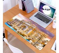 KDWJS Tappetino per mouse XXL Speed Gaming - 90x40 cm - XXL Mousepad - base antiscivolo - migliora la precisione e la velocità - Il maestoso barocco, l'eterna bellezza della Fontana di Trevi, l'affas