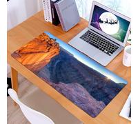 KDWJS Tappetino per mouse XXL Speed Gaming - 90x40 cm - XXL Mousepad - base antiscivolo - migliora la precisione e la velocità - Alba nel Grand Canyon, la luce del sole mattutino illumina le maestose