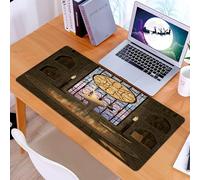 KDWJS Tappetino per mouse XXL Speed Gaming - 90x40 cm - XXL Mousepad - base antiscivolo - migliora la precisione e la velocità - Chiesa gotica, una stanza in stile antico con enormi finestre colorate