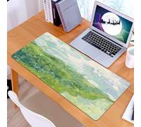 KDWJS Tappetino per mouse XXL Speed Gaming - 90x40 cm - XXL Mousepad - base antiscivolo - migliora la precisione e la velocità - Lo stile iconico di, un paesaggio verde lussureggiante con nuvole vib