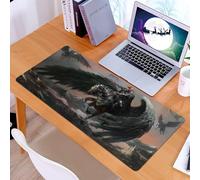 KDWJS Tappetino per mouse XXL Speed Gaming - 90x40 cm - XXL Mousepad - base antiscivolo - migliora la precisione e la velocità - Mondo fantasy, il re Pegaso è protagonista di un'immagine dell'età osc