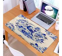 KDWJS Tappetino per mouse XXL Speed Gaming - 90x40 cm - XXL Mousepad - base antiscivolo - migliora la precisione e la velocità - Motivo senza soluzione di continuità con fiori fantasy, carta da parat