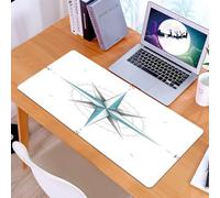 KDWJS Tappetino per mouse XXL Speed Gaming - 90x40 cm - XXL Mousepad - base antiscivolo - migliora la precisione e la velocità - Bussola, antico diagramma della rosa dei venti per i punti cardinali,