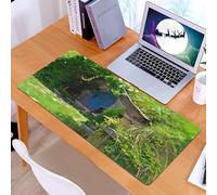 KDWJS Tappetino per mouse XXL Speed Gaming - 90x40 cm - XXL Mousepad - base antiscivolo - migliora la precisione e la velocità - Cottage fantasy, residenza accogliente con una porta rotonda blu immer