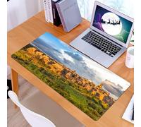 KDWJS Tappetino per mouse XXL Speed Gaming - 90x40 cm - XXL Mousepad - base antiscivolo - migliora la precisione e la velocità - Arredamento medievale, antica città medievale con case in pietra nella