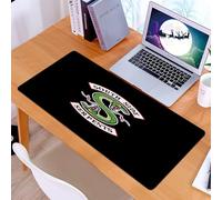 KDWJS Tappetino per mouse XXL Speed Gaming - 90x40 cm - XXL Mousepad - base antiscivolo - migliora la precisione e la velocità - Logo del serpente e serpente S, serpente con serpente verde sul lato s