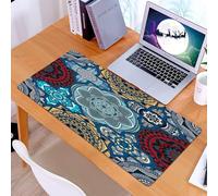 KDWJS Tappetino per mouse XXL Speed Gaming - 90x40 cm - XXL Mousepad - base antiscivolo - migliora la precisione e la velocità - Squisita sinfonia di colori con motivi mandala, splendida diversità di