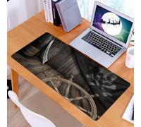 KDWJS Tappetino per mouse XXL Speed Gaming - 90x40 cm - XXL Mousepad - base antiscivolo - migliora la precisione e la velocità - Sciabola, timone e Jolly Roger, timone, spada e bandiera a forma di te