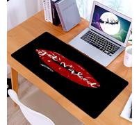 KDWJS Tappetino per mouse XXL Speed Gaming - 90x40 cm - XXL Mousepad - base antiscivolo - migliora la precisione e la velocità - Labbra di donne che si baciano. Logo per la festa della mamma di San V