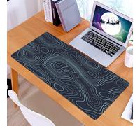 KDWJS Tappetino per mouse XXL Speed Gaming - 90x40 cm - XXL Mousepad - base antiscivolo - migliora la precisione e la velocità - Sfondo delle curve di livello della mappa topografica (1)