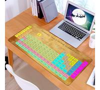 KDWJS Tappetino per mouse XXL Speed Gaming - 90x40 cm - XXL Mousepad - base antiscivolo - migliora la precisione e la velocità - Tavola periodica, elementi chimici, amanti della scienza, Vin