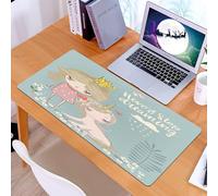 KDWJS Tappetino per mouse XXL Speed Gaming - 90x40 cm - XXL Mousepad - base antiscivolo - migliora la precisione e la velocità - Citazione, Composizione artistica con la piccola principessa unicorno