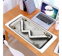 KDWJS Tappetino per mouse XXL Speed Gaming - 90x40 cm - XXL Mousepad - base antiscivolo - migliora la precisione e la velocità - Lettera W, bulloni W maiuscoli, kit industriali, iniziali simboliche d