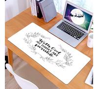 KDWJS Tappetino per mouse XXL Speed Gaming - 90x40 cm - XXL Mousepad - base antiscivolo - migliora la precisione e la velocità - Poster religioso disegnato a mano - Con Dio tutto è possibile. Illustr