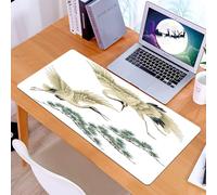 KDWJS Tappetino per mouse XXL Speed Gaming - 90x40 cm - XXL Mousepad - base antiscivolo - migliora la precisione e la velocità - Gru volanti, gru volanti con ali estese scivolavano sui pini, catturan