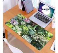 KDWJS Tappetino per mouse XXL Speed Gaming - 90x40 cm - XXL Mousepad - base antiscivolo - migliora la precisione e la velocità - Giardini succulenti colorati, piante succulente di varie forme e color